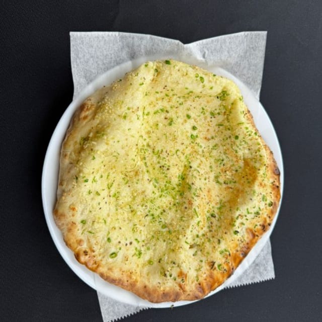 Vegetarian Chilli Cheese Garlic Naan.