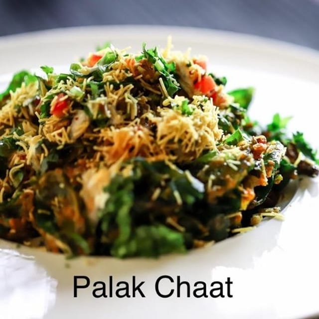 Vegan Palak Chaat (GF).