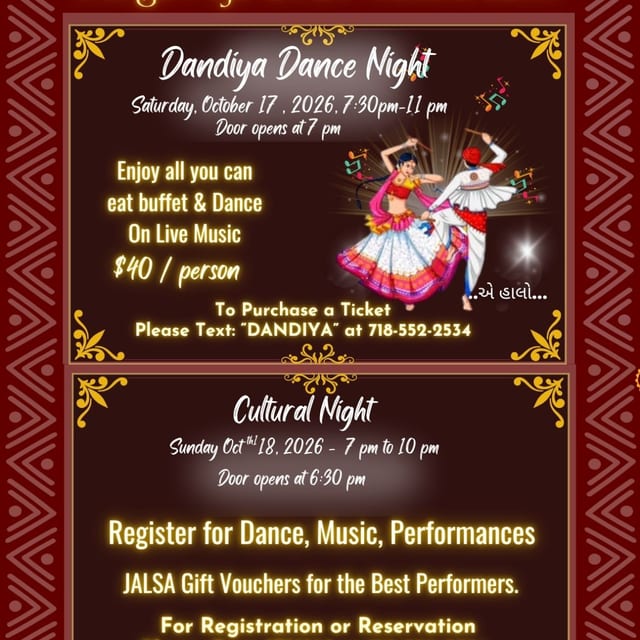 Durga Puja 2026 Celebration - Dandiya Dance Night!