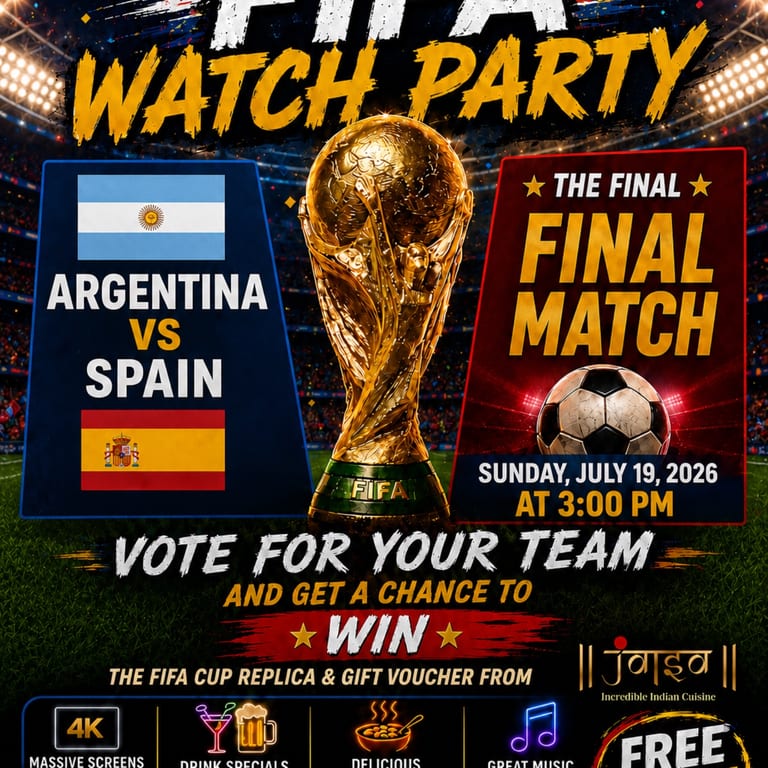  FIFA WATCH PARTY! 🇦🇷 Argentina vs. 🇪🇸 Spain