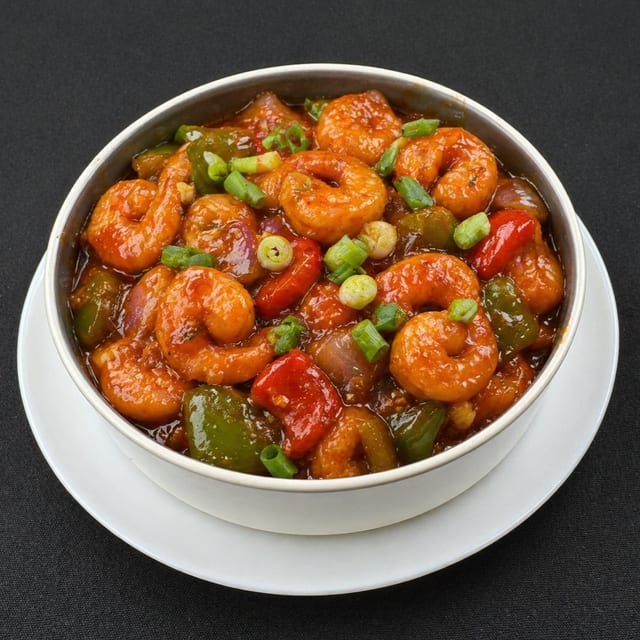 Shrimp Manchurian.